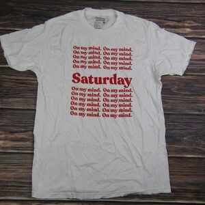 American Highway Adult Large Saturday On My Mind Graphic T Shirt Brunch Weekend